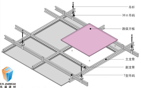 鋁扣板安裝結(jié)構(gòu)圖